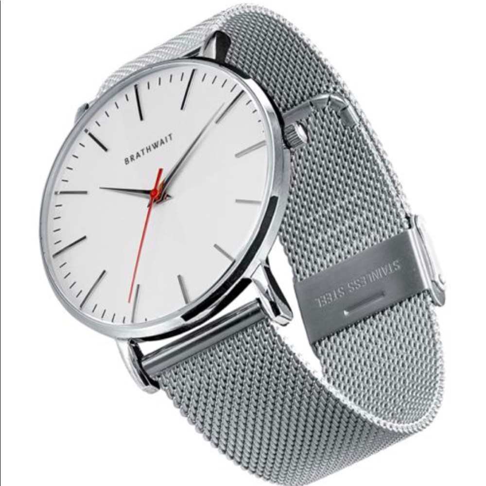 BRATHWAIT stainless steel mesh strap watch no box